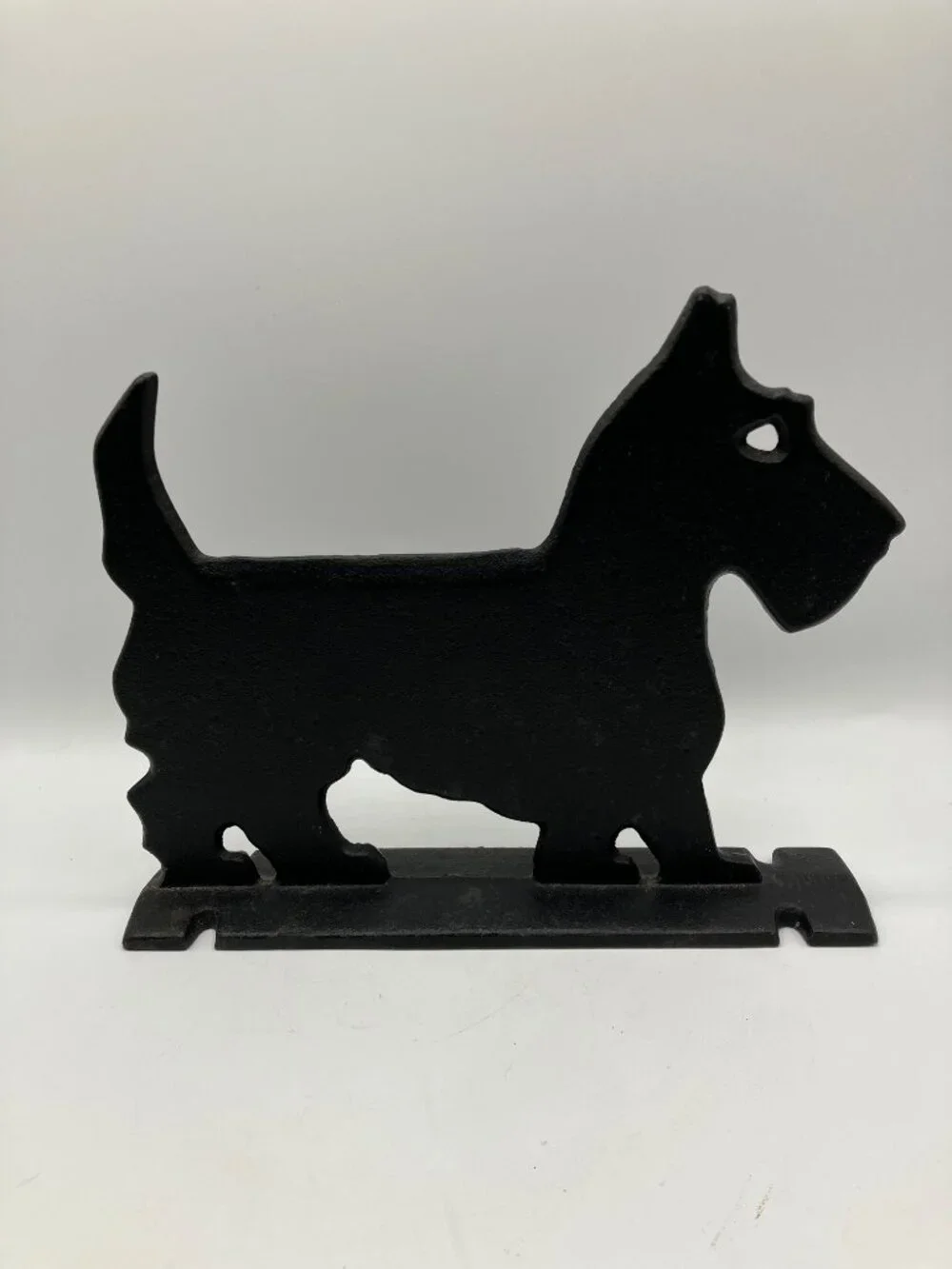 Scottie Dog Boot Scraper Cast Iron Marked and Numbered Black Scottish‎ Terrier